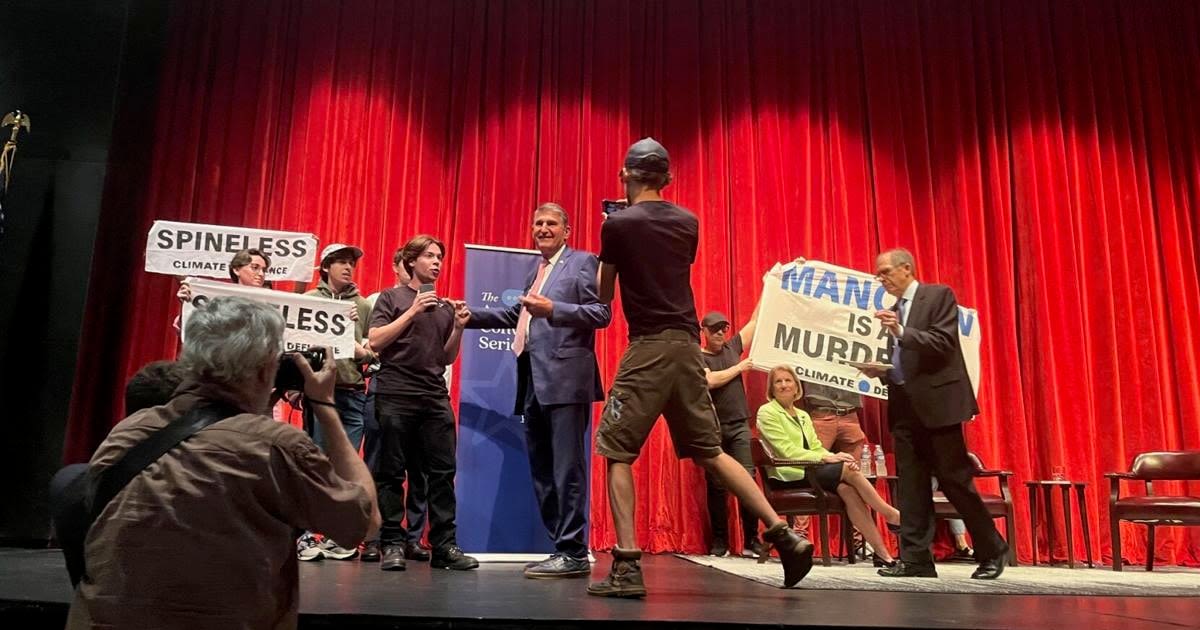 Protesters interrupt Manchin/Capito discussion on Shepherd campus