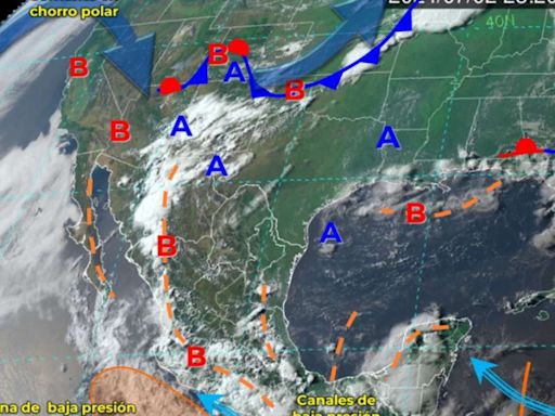 Clima en México este 3 de julio de 2024: Persistirán lluvias por zona de baja presión