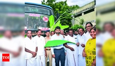 Transport Minister Sivasankar Launches 21 New Buses in Coimbatore District | Coimbatore News - Times of India