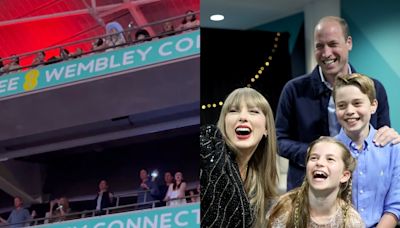 Príncipe William dança muito em show de Taylor Swift e tieta cantora com George e Charlotte; vídeo