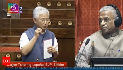 'Not China border, this is Tibet border': Sikkim MP Dorjee Tshering Lepcha appeals in Rajya Sabha to change label | India News - Times of India