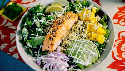 Fire up the grill for Sunny Anderson's easy salmon bowl