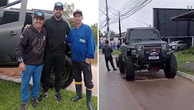 Diego Costa rescues 100 locals from devastating Brazil floods with jetski & Jeep