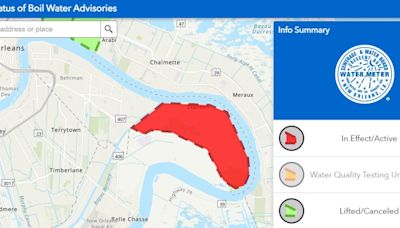 Portion of New Orleans Westbank under precautionary boil water advisory