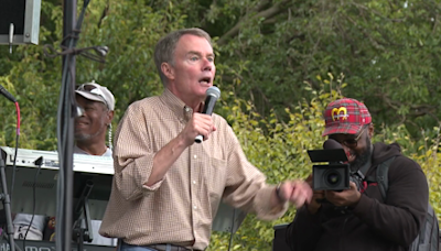 Indianapolis Mayor Joe Hogsett tells crowd ‘I’m running from things’ as his administration continues to deal with ongoing sexual harassment scandal