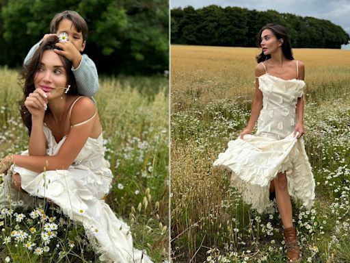 Amy Jackson And Son Andreas Making The "Meanest Daisy Chains" Is A Weekend Well Spent