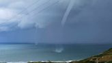 Couple 'amazed' after spotting multiple waterspouts off north Wales coast | ITV News