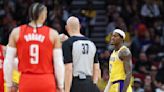 Lakers’ Jarred Vanderbilt ejected after shoving, then flicking Dillon Brooks’ head early in loss to Rockets