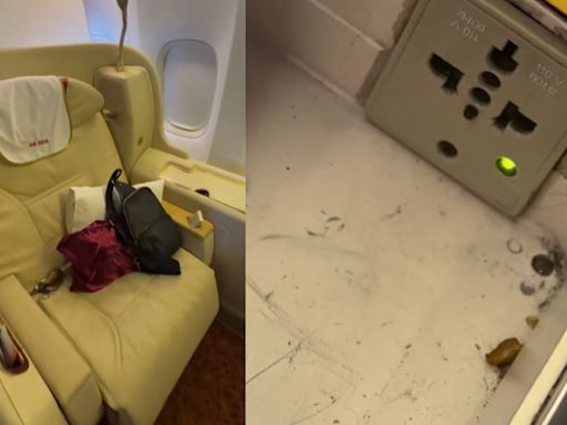 Filthy $6,300 first-class cabin on Air India flight exposed by viral video