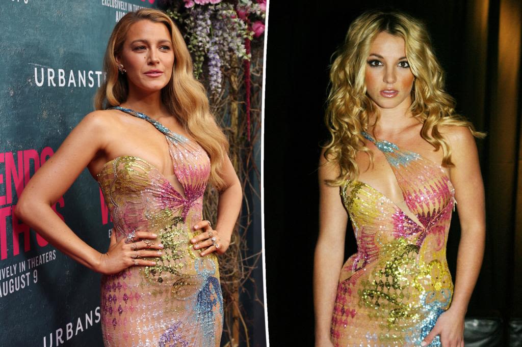 Blake Lively wears Britney Spears’ 2002 Versace dress at ‘It Ends With Us’ premiere