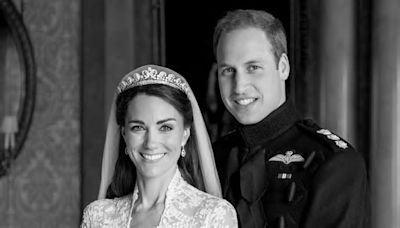 Unseen photo of Princess Kate and William beaming with joy at their wedding is shared to mark 13th anniversary