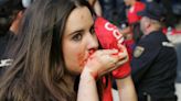 Fotos de la avalancha en El Sadar en 2014 en el partido ante el Betis