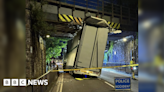 Newport road closed after lorry crash with bridge