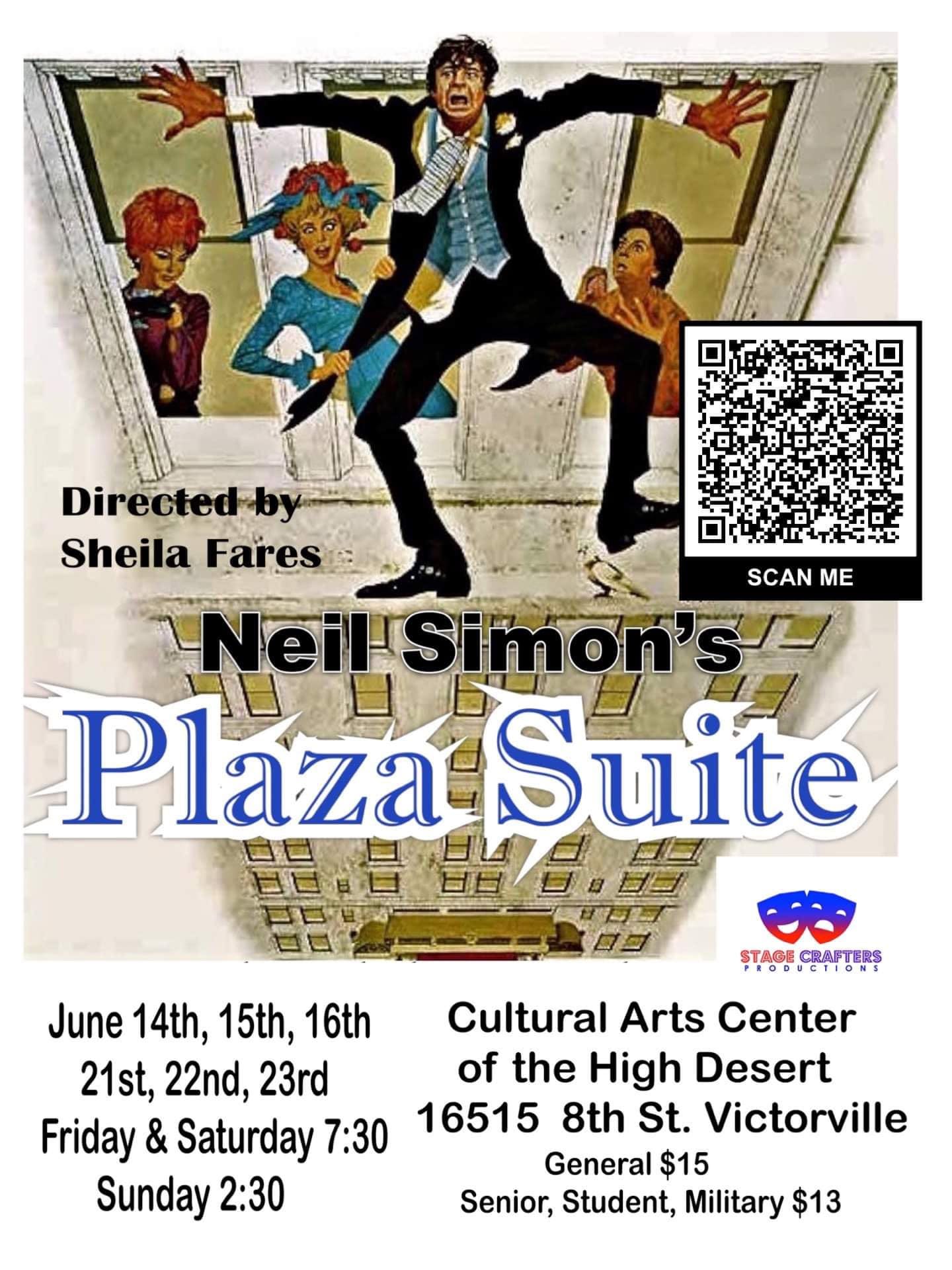 'Plaza Suite' opens at the Cultural Arts Center of the High Desert