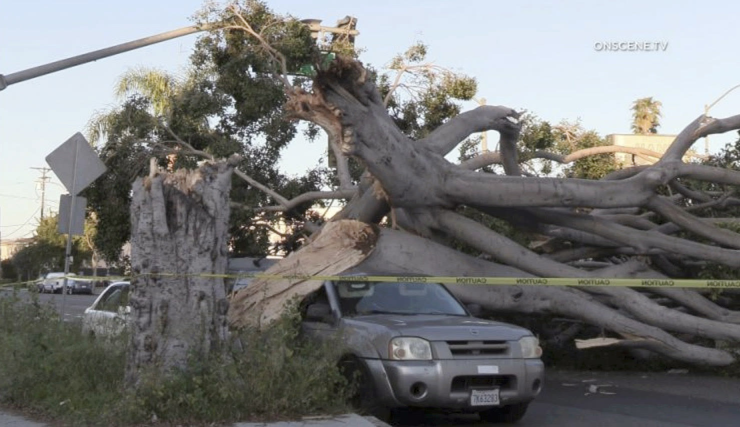 Toppled scaffolding, canceled beach festival, brush fires: Strong winds stir trouble for SoCal