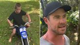 Chris Hemsworth's Son Zips Around on Mini-Bike in Cute Clip: 'Little Bloke Has Gone Mad'