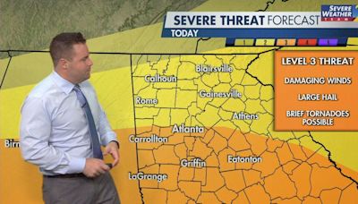 Tornado watch covers all of North GA as 2nd wave of severe storms approaches
