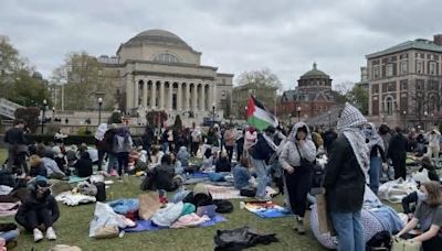 Sentada pro palestina en Universidad de Columbia