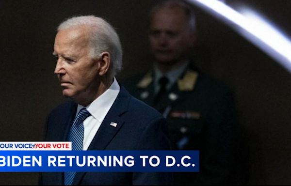 President Biden set to return to DC from Delaware; will address nation from Oval Office Wednesday