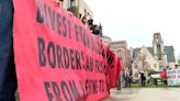 University of Wisconsin pro-Palestine rally; tents up at Library Mall