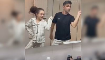 Father-Daughter Dance Duo "Shake It Off" During Perfectly Choreographed Bedtime Routine
