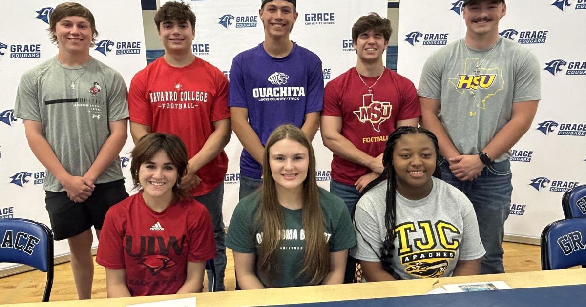 Eight Grace athletes sign with the next level