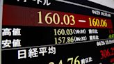 Japan's yen briefly dips to160 against dollar