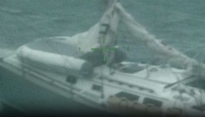 Two sailors trapped at sea after boat loses sail during Debby: Video captures their rescue