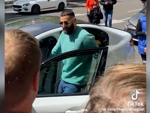 Benzema se deja ver en Madrid y tiene este bonito detalle con la gente