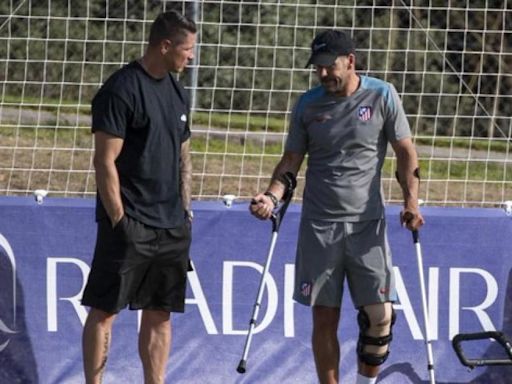 Fernando Torres, presente en el entrenamiento del Atlético