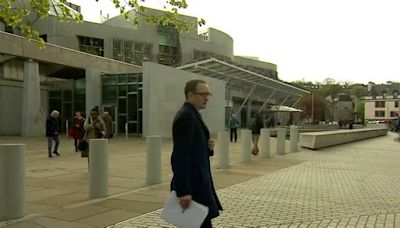 We're live, guys! Hilarious moment BBC's Chris Mason realises he's standing in the wrong spot at start of live News at Six broadcast