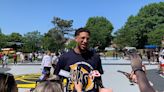 Pacers star Tyrese Haliburton helps unveil renovated basketball court in Indianapolis