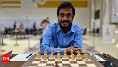 Indian Grandmaster Aravindh Chithambaram takes lead in Sharjah Masters chess tournament | Chess News - Times of India