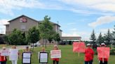 Protestors and police feature at hospital organization's AGM in Walkerton