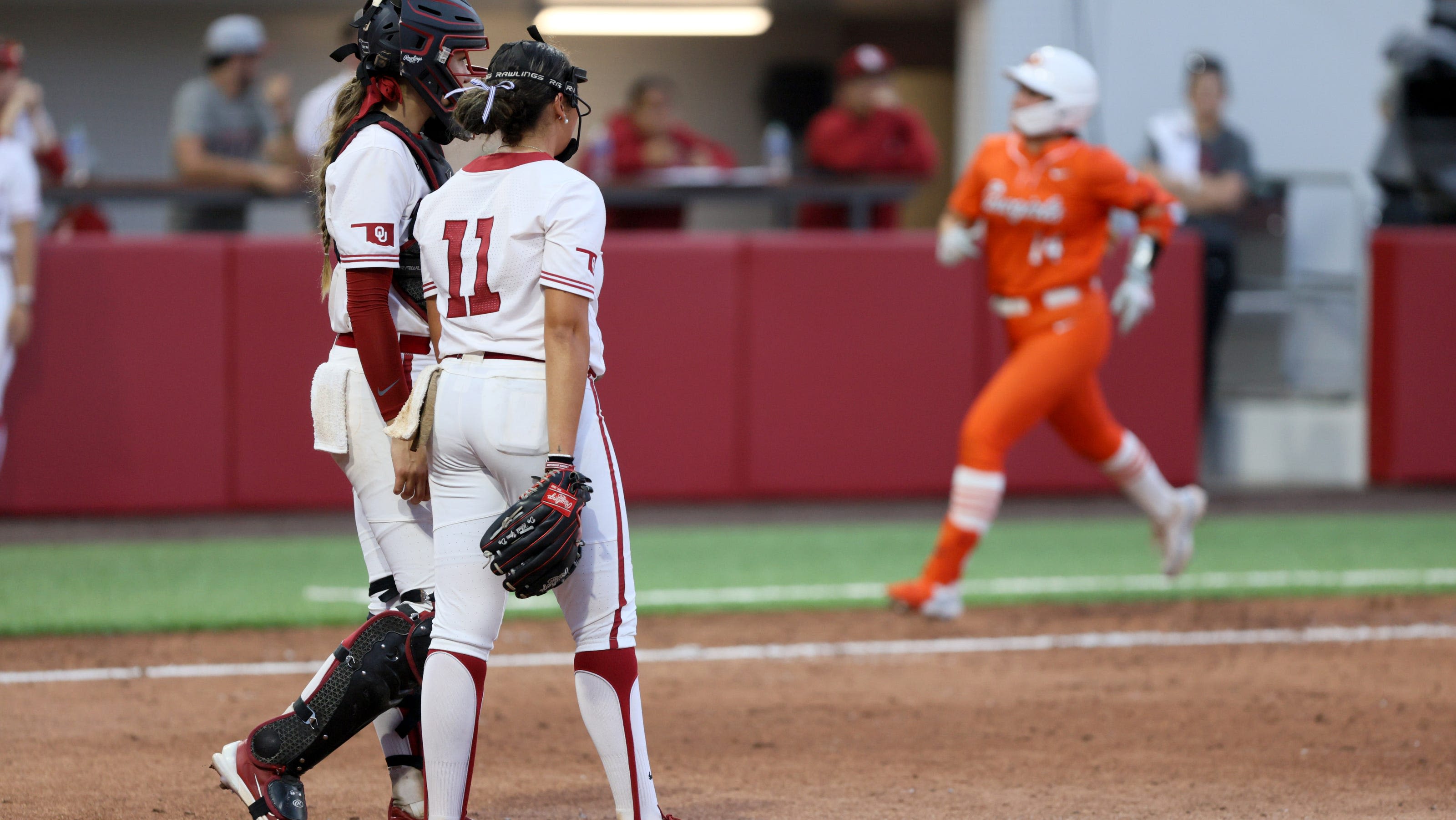 OU softball live score updates vs Oklahoma State in Game 2 of Bedlam Big 12 series