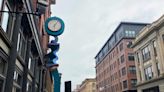 What's the deal with that squiggly clock in Providence? It's public art.