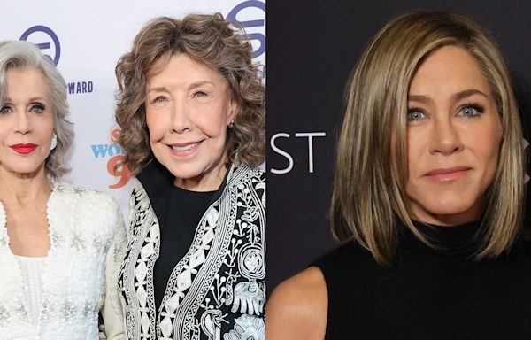 Jane Fonda & Lily Tomlin React to Jennifer Aniston Producing ’9 to 5′ Remake