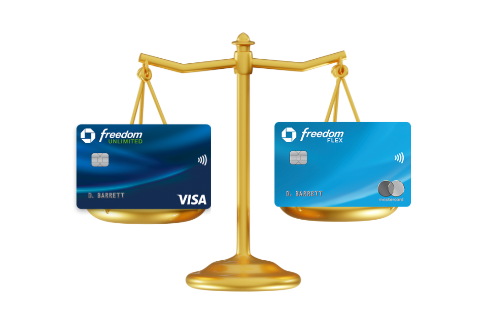 Chase Freedom Unlimited vs. Freedom Flex: Cash-back cards with plenty of perks