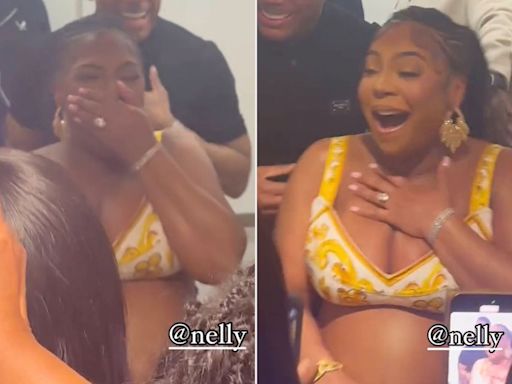 Pregnant Ashanti Is Visibly Thrilled by Surprise Baby Shower with Nelly in Adorable Video — Watch!