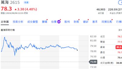中東局勢升溫海運恐漲價 萬海一度漲停，長榮、陽明買盤力道強