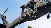 WV National Guard practice boat, helicopter rescues