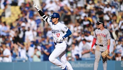 Shohei Ohtani nearly hits home run out of Dodger Stadium against Boston Red Sox