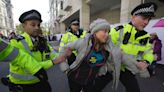 Greta Thunberg arrested at protest as activists blockage oil summit at luxury London hotel