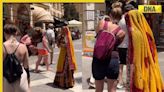 Viral video: Indian woman dons traditional Rajasthani attire abroad, impresses foreign onlookers