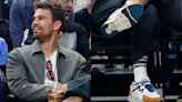 Theo James Laces Into Karhu Sneakers at Clippers-Mavericks Game