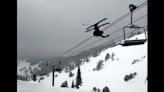 Skier’s flip is ‘mad close’ to landing perfectly seated on chairlift