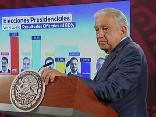 AMLO: Tenemos información de que en Venezuela le están dando el triunfo a Maduro, pero vamos a esperar