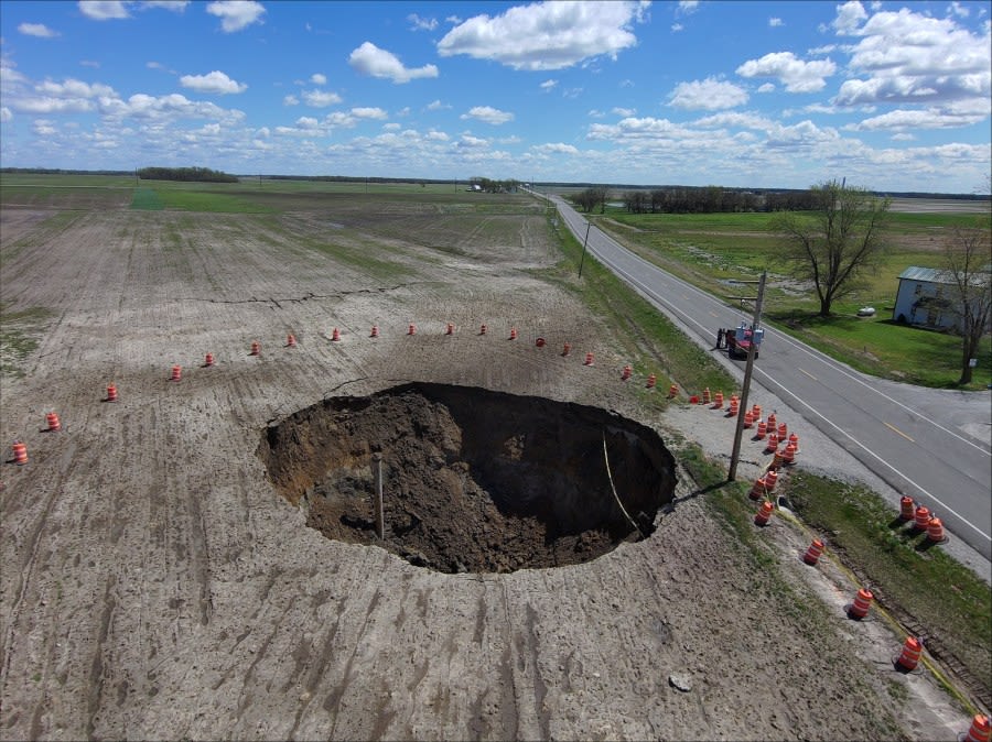 Illinois 185 reopens to one lane after sinkhole closed road for months