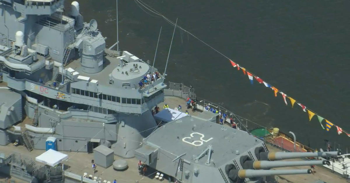 Battleship New Jersey returns to Camden after months of maintenance