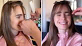 Lily Collins Shares Video of Herself Getting Bangs for 'Emily in Paris': 'Not Exactly Trauma Bangs'